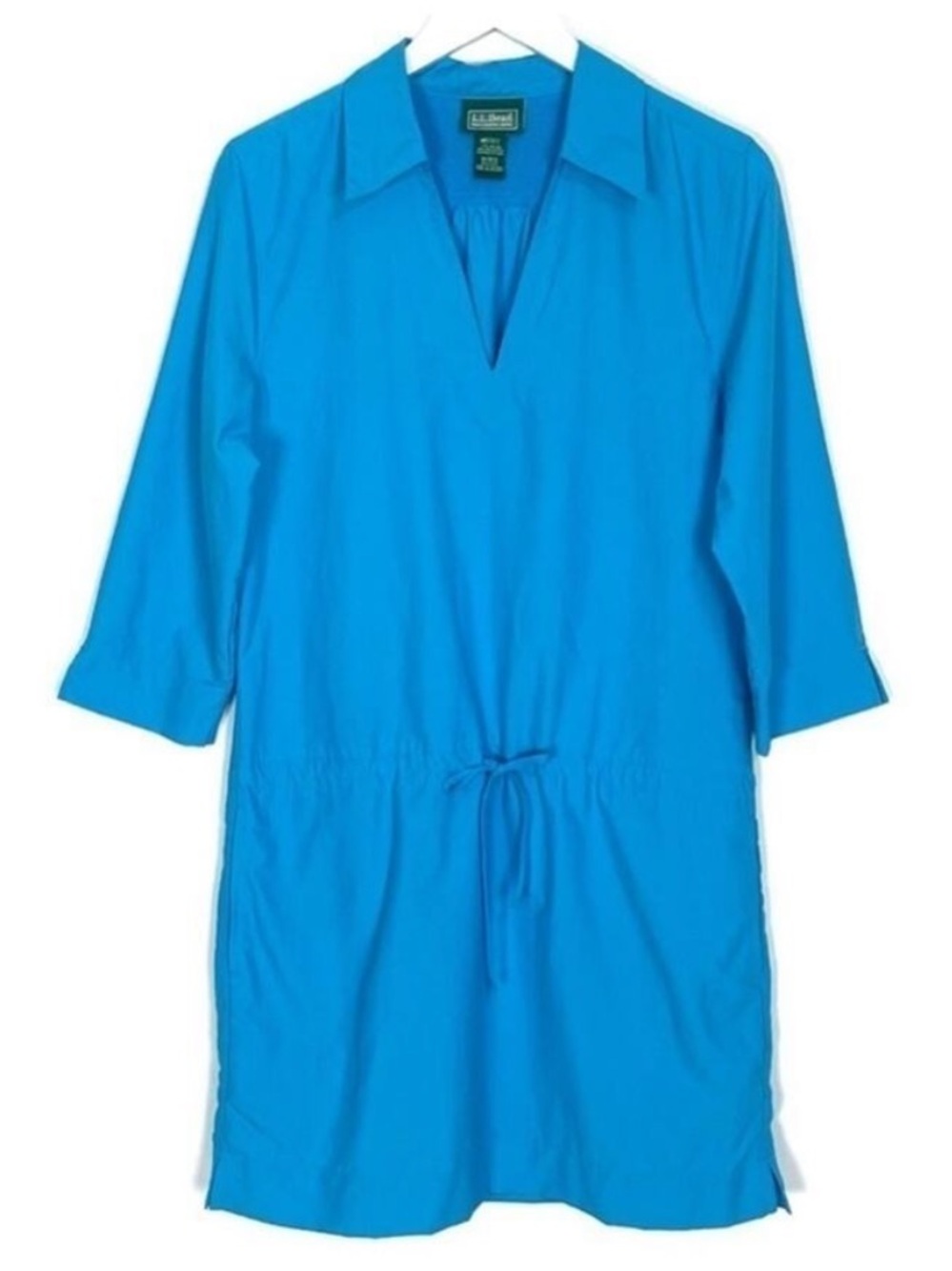 L.L. Bean Blue Drawstring Dress